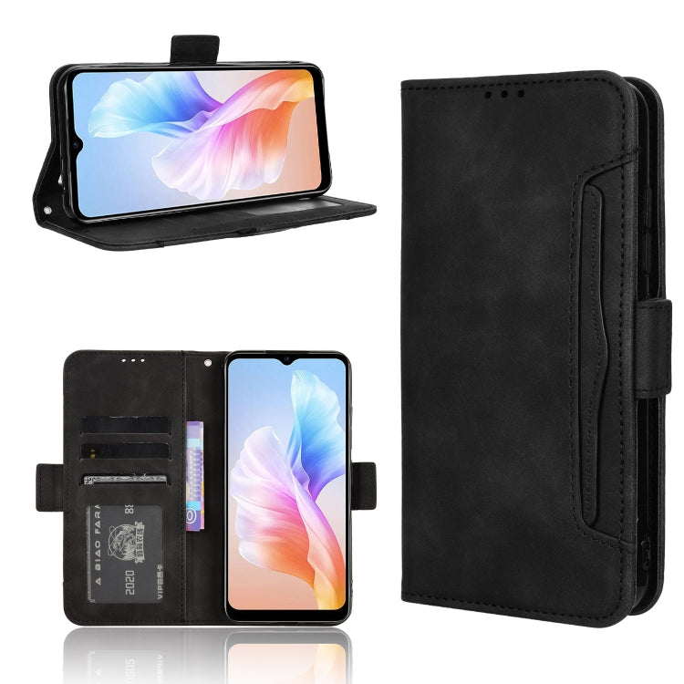 For Doogee X98 Skin Feel Calf Texture Card Slots Leather Phone Case(Black) - Doogee Cases by PMC TechLife | Online Shopping South Africa | PMC TechLife | Buy Now Pay Later Mobicred