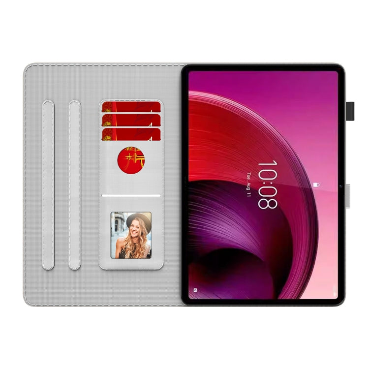For Lenovo Tab M11 / Xiaoxin Pad 11 2024 Watercolor Pattern Flip Leather Tablet Case(Spring Cherry) - Lenovo by PMC Jewellery | Online Shopping South Africa | PMC Jewellery | Buy Now Pay Later Mobicred