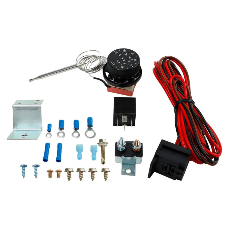 12V 60A Car Adjustable Electric Fan Cooling Control Relay Sensor Wiring Harness Kit - DIY Cables by PMC Jewellery | Online Shopping South Africa | PMC Jewellery | Buy Now Pay Later Mobicred