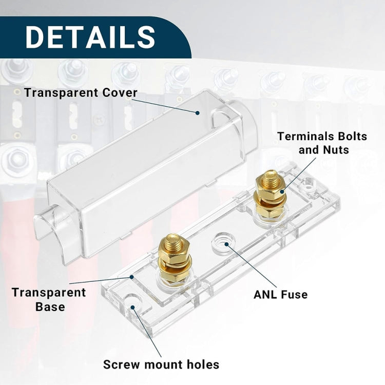3 in 1 ANL Car Audio Modified Fuse Holder with 200A Fuse, Current:100A - Fuse by PMC TechLife | Online Shopping South Africa | PMC TechLife | Buy Now Pay Later Mobicred