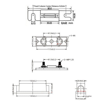 3 in 1 ANL Car Audio Modified Fuse Holder with 200A Fuse, Current:300A - Fuse by PMC Jewellery | Online Shopping South Africa | PMC Jewellery | Buy Now Pay Later Mobicred