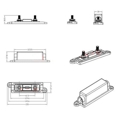 3 in 1 ANL Car Audio Modified Fuse Holder with 200A Fuse, Current:300A - Fuse by PMC Jewellery | Online Shopping South Africa | PMC Jewellery | Buy Now Pay Later Mobicred