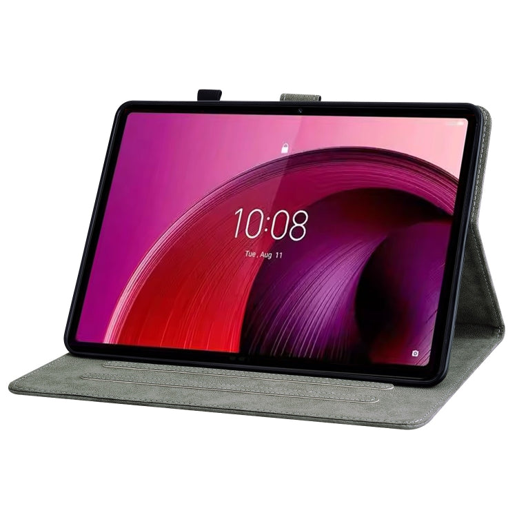 For Lenovo Tab M11/Xiaoxin Pad 11 2024 Tiger Pattern Flip Leather Tablet Case(Black) - Lenovo by PMC Jewellery | Online Shopping South Africa | PMC Jewellery | Buy Now Pay Later Mobicred