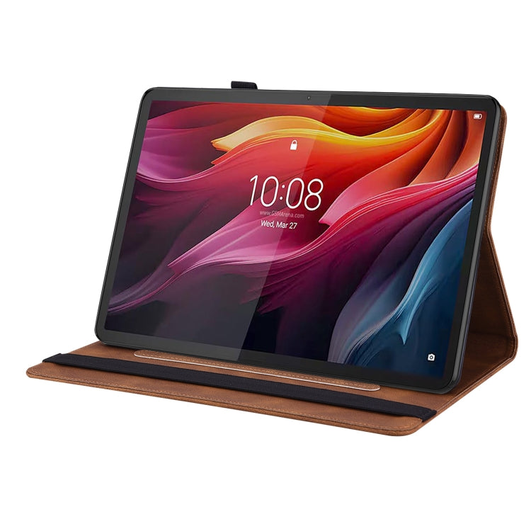 For Lenovo Tab K11 Plus Butterfly Flower Embossed Leather Tablet Case(Brown) - Lenovo by PMC TechLife | Online Shopping South Africa | PMC TechLife | Buy Now Pay Later Mobicred