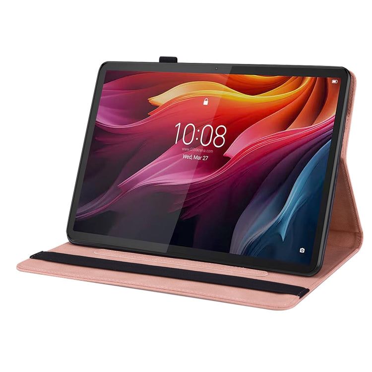 For Lenovo Tab K11 Plus Butterfly Flower Embossed Leather Tablet Case(Rose Gold) - Lenovo by PMC TechLife | Online Shopping South Africa | PMC TechLife | Buy Now Pay Later Mobicred