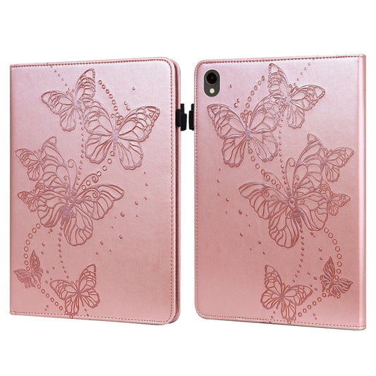 For Samsung Galaxy Tab S9 Embossed Butterfly Pattern Horizontal Flip Leather Tablet Case(Pink) - Galaxy Tab S9 Cases by PMC Jewellery | Online Shopping South Africa | PMC Jewellery | Buy Now Pay Later Mobicred