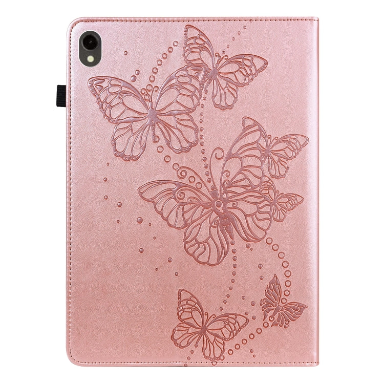 For Samsung Galaxy Tab S9 Embossed Butterfly Pattern Horizontal Flip Leather Tablet Case(Pink) - Galaxy Tab S9 Cases by PMC Jewellery | Online Shopping South Africa | PMC Jewellery | Buy Now Pay Later Mobicred