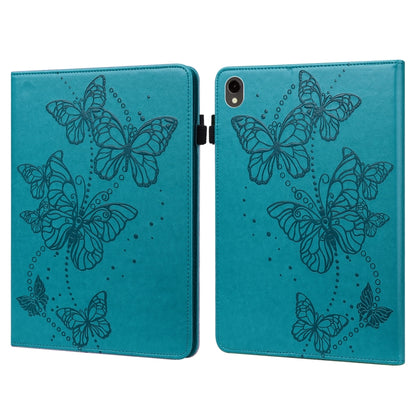 For Samsung Galaxy Tab S9 Embossed Butterfly Pattern Horizontal Flip Leather Tablet Case(Blue) - Galaxy Tab S9 Cases by PMC Jewellery | Online Shopping South Africa | PMC Jewellery | Buy Now Pay Later Mobicred