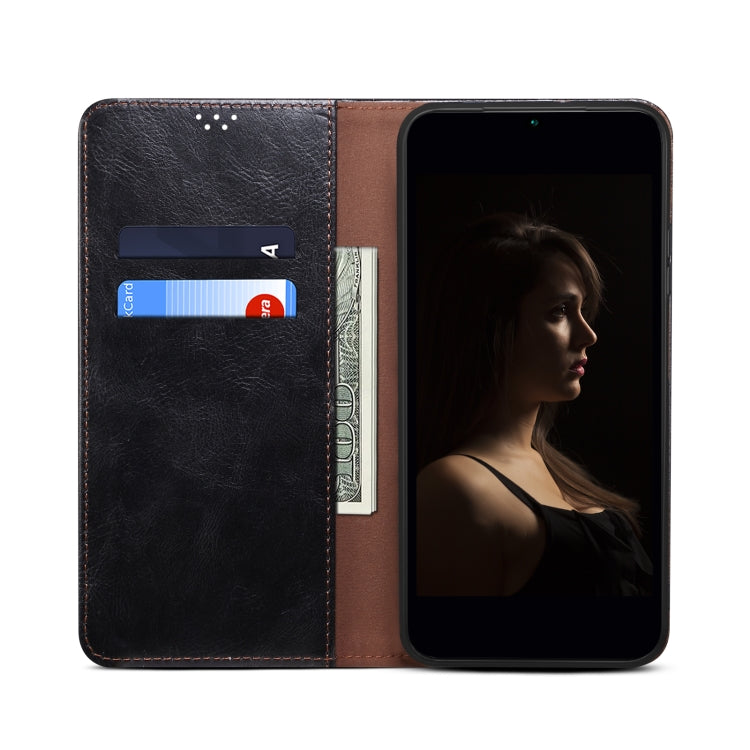 For Xiaomi Redmi K70/K70 Pro Oil Wax Crazy Horse Texture Leather Phone Case(Black) - K70 Pro Cases by PMC Jewellery | Online Shopping South Africa | PMC Jewellery | Buy Now Pay Later Mobicred