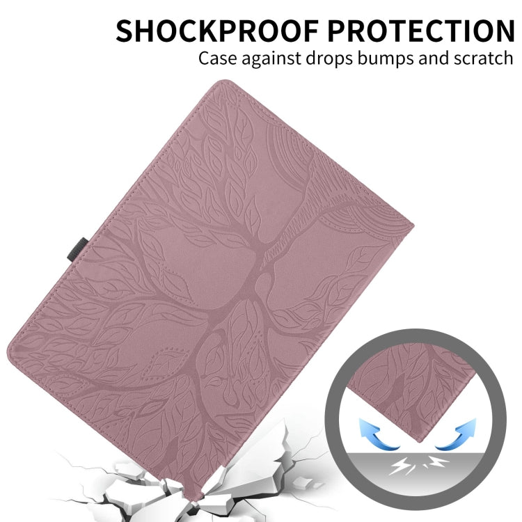 For Realme Pad 2 Tree Life Embossed Rotation Leather Tablet Case(Rose Gold) - Realme by PMC TechLife | Online Shopping South Africa | PMC TechLife | Buy Now Pay Later Mobicred
