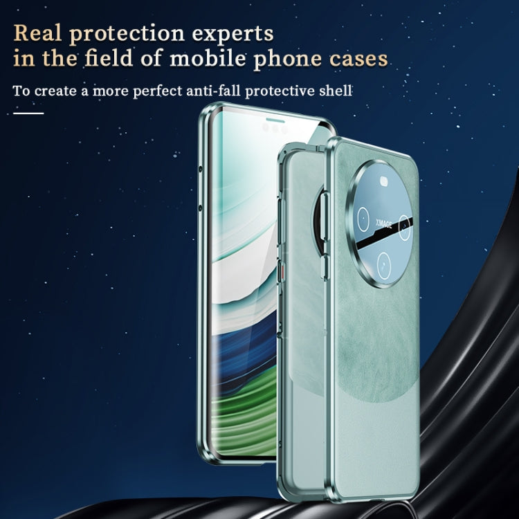 For Huawei Mate 60 Double-sided Plain Leather Glass Phone Case(Black) - free shipping - PMC TechLife - Order now!
