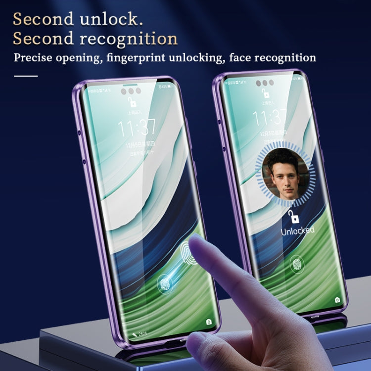 For Huawei Mate 60 Pro+ Double-sided Plain Leather Glass Phone Case(Cyan-blue) - free shipping - PMC TechLife - Order now!