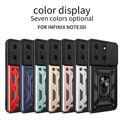 For Infinix Note 30i Sliding Camera Cover Design TPU+PC Phone Case(Silver) - Infinix Cases by PMC Jewellery | Online Shopping South Africa | PMC Jewellery | Buy Now Pay Later Mobicred