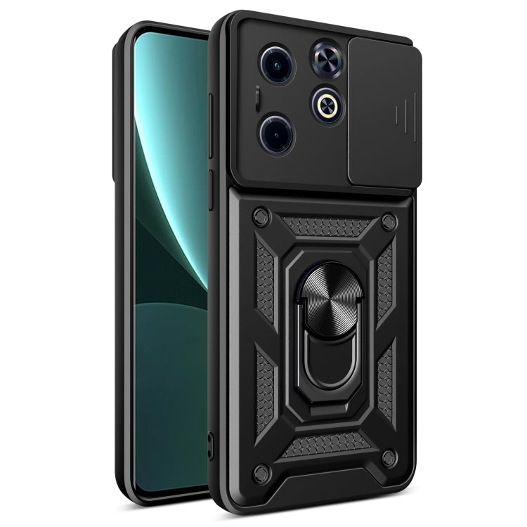 For Infinix Hot 40i / Smart 8 Sliding Camera Cover Design TPU+PC Phone Case(Black) - Infinix Cases by PMC TechLife | Online Shopping South Africa | PMC TechLife | Buy Now Pay Later Mobicred