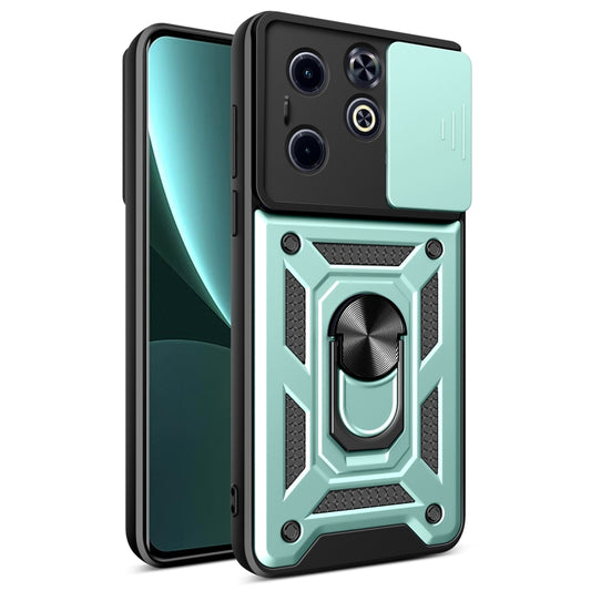 For Infinix Hot 40i / Smart 8 Sliding Camera Cover Design TPU+PC Phone Case(Green) - Infinix Cases by PMC Jewellery | Online Shopping South Africa | PMC Jewellery | Buy Now Pay Later Mobicred