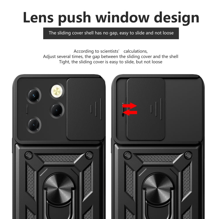 For Infinix Hot 40 / 40 Pro 4G Sliding Camera Cover Design TPU+PC Phone Case(Gold) - free shipping - PMC TechLife - Order now!