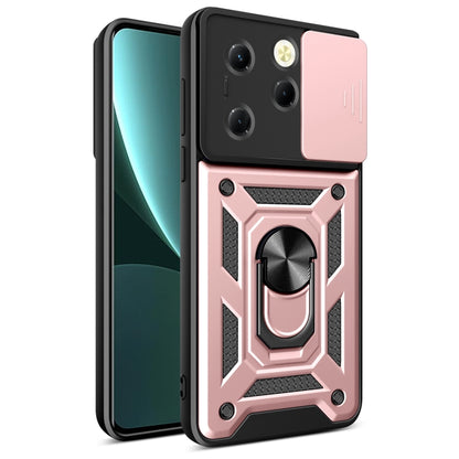 For Infinix Hot 40 / 40 Pro 4G Sliding Camera Cover Design TPU+PC Phone Case(Rose Gold) - Infinix Cases by PMC Jewellery | Online Shopping South Africa | PMC Jewellery | Buy Now Pay Later Mobicred