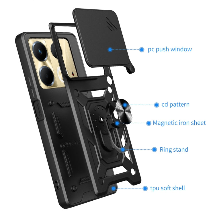 For Infinix Note 40 4G Sliding Camera Cover Design TPU+PC Phone Case(Blue) - Infinix Cases by PMC TechLife | Online Shopping South Africa | PMC TechLife | Buy Now Pay Later Mobicred