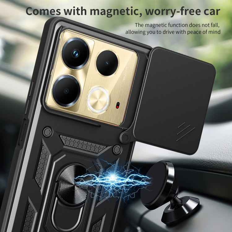 For Infinix Note 40 4G Sliding Camera Cover Design TPU+PC Phone Case(Green) - Infinix Cases by PMC TechLife | Online Shopping South Africa | PMC TechLife | Buy Now Pay Later Mobicred