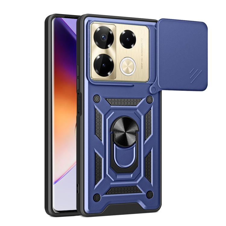 For Infinix Note 40 Pro/40 Pro+ 5G Sliding Camera Cover Design TPU+PC Phone Case(Blue) - Infinix Cases by PMC TechLife | Online Shopping South Africa | PMC TechLife | Buy Now Pay Later Mobicred