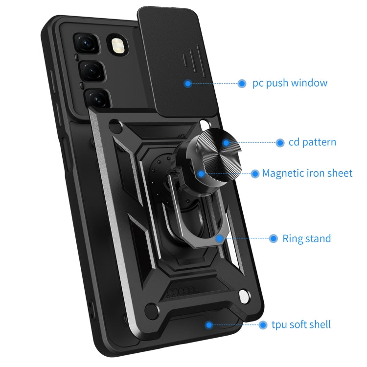 For Infinix Hot 50 4G Sliding Camera Cover Design TPU+PC Phone Case(Green) - free shipping - PMC TechLife - Order now!