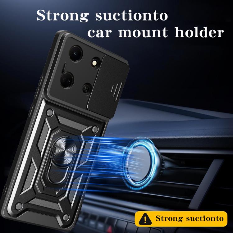 For Infinix Note 30 5G Sliding Camera Cover Design TPU+PC Phone Case(Black) - free shipping - PMC TechLife - Order now!