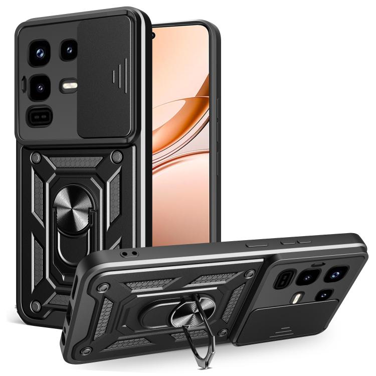 For Infinix Note 50 Pro 4G Sliding Camera Cover Design TPU+PC Phone Case(Black) - free shipping - PMC TechLife - Order now!