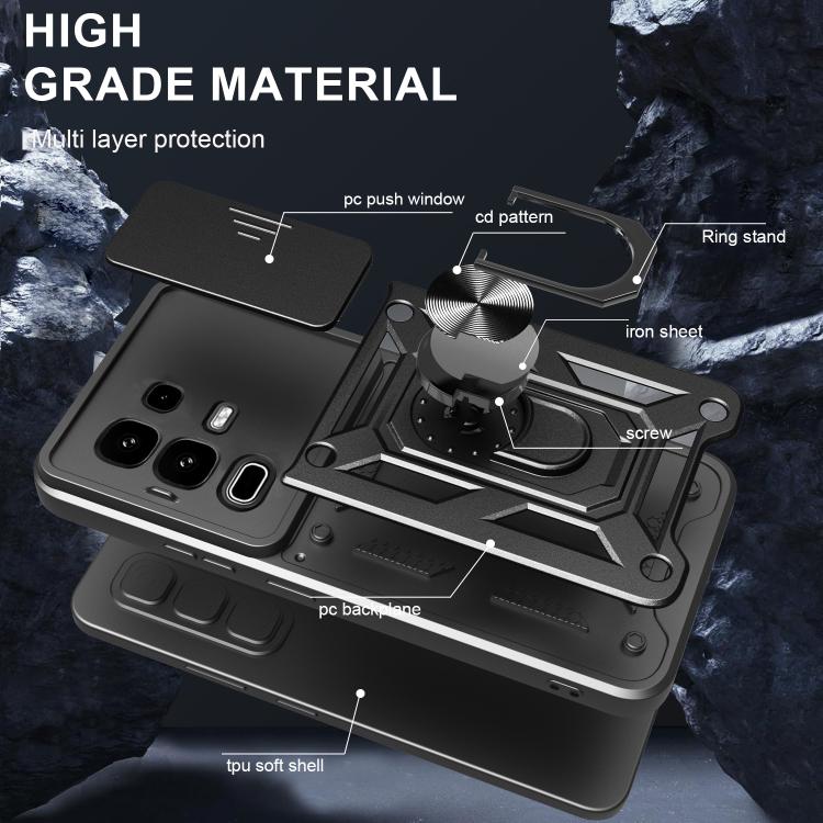 For Infinix Note 50s Sliding Camera Cover Design TPU+PC Phone Case(Red) - free shipping - PMC TechLife - Order now!