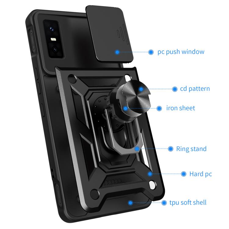 For Infinix GT 30 Pro Sliding Camera Cover Design TPU+PC Phone Case(Green) - free shipping - PMC TechLife - Order now!