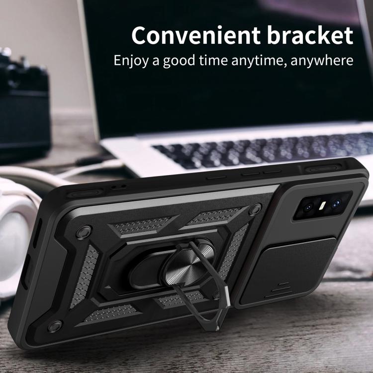 For Infinix GT 30 Pro Sliding Camera Cover Design TPU+PC Phone Case(Green) - free shipping - PMC TechLife - Order now!