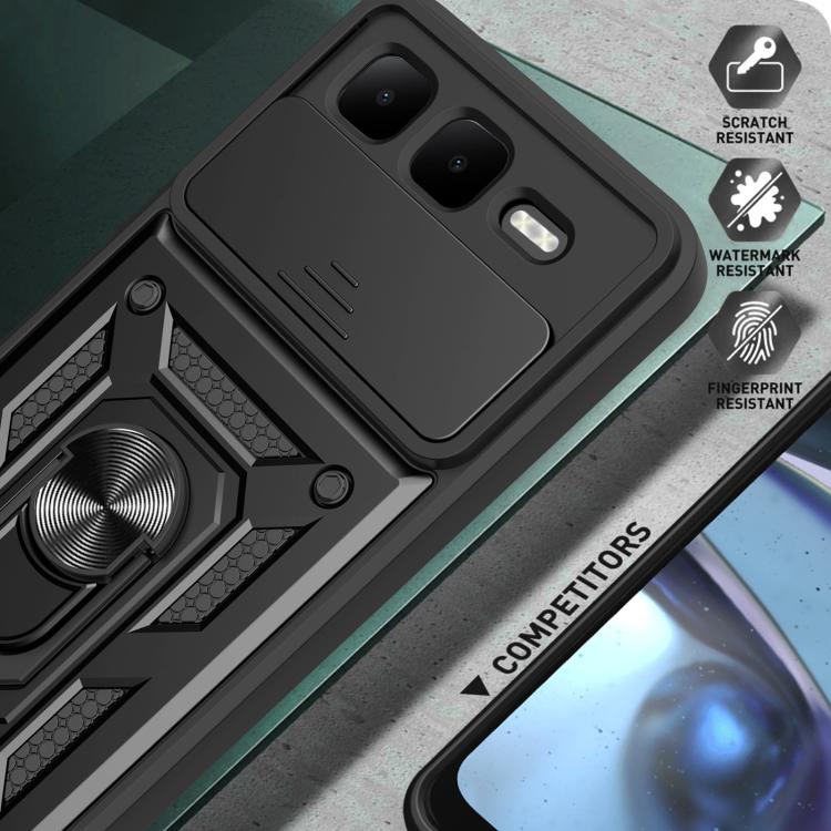For Infinix Smart 10 Plus 4G Sliding Camera Cover Design TPU+PC Phone Case(Silver) - free shipping - PMC TechLife - Order now!