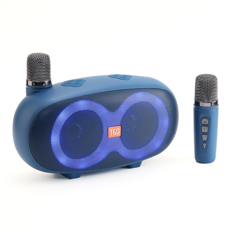 T&G TG542 LED Flash Wireless Bluetooth Karaoke Speaker with Microphone(Royal Blue) - free shipping - PMC Jewellery - Order now!