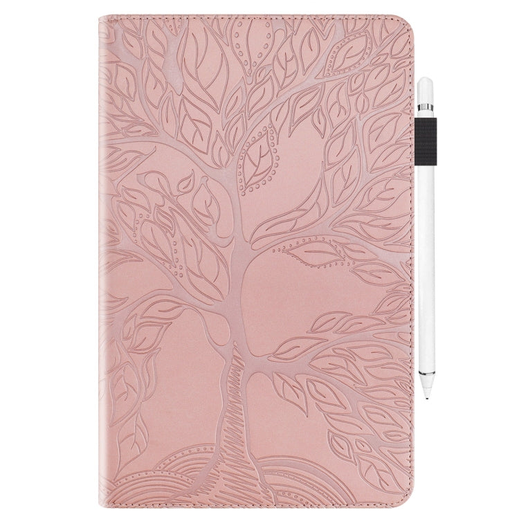 For Honor Pad 9 Tree Life Series Embossed Leather Tablet Case(Rose Gold) - Honor by PMC TechLife | Online Shopping South Africa | PMC TechLife | Buy Now Pay Later Mobicred