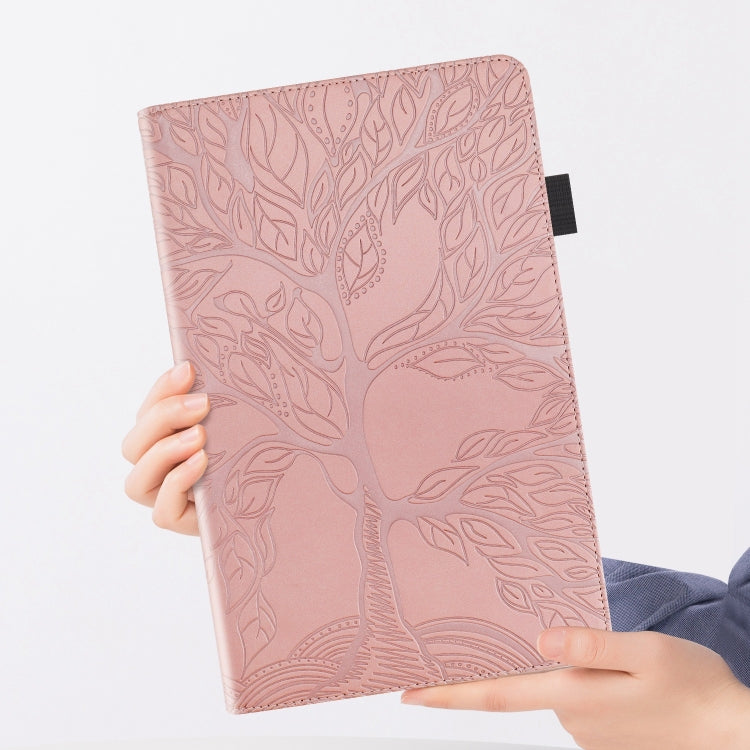 For Honor Pad 9 Tree Life Series Embossed Leather Tablet Case(Rose Gold) - Honor by PMC TechLife | Online Shopping South Africa | PMC TechLife | Buy Now Pay Later Mobicred