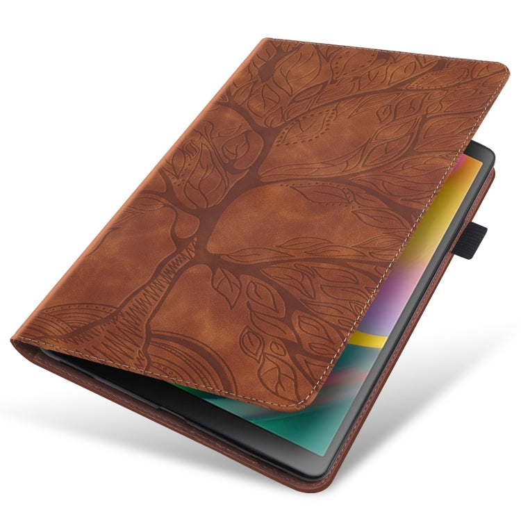 For Honor Pad 9 Tree Life Series Embossed Leather Tablet Case(Brown) - Honor by PMC TechLife | Online Shopping South Africa | PMC TechLife | Buy Now Pay Later Mobicred