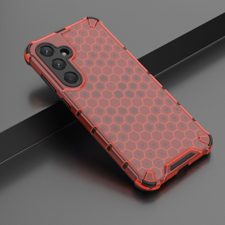 For Samsung Galaxy A35 5G Shockproof Honeycomb PC + TPU Protective Phone Case(Red) - Galaxy Phone Cases by PMC TechLife | Online Shopping South Africa | PMC TechLife