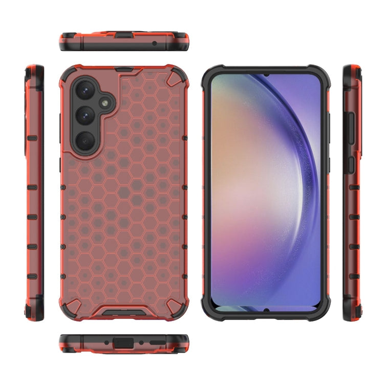 For Samsung Galaxy A35 5G Shockproof Honeycomb PC + TPU Protective Phone Case(Red) - Galaxy Phone Cases by PMC TechLife | Online Shopping South Africa | PMC TechLife