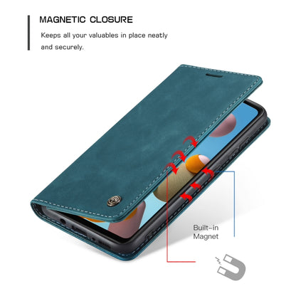 For Samsung Galaxy A21S CaseMe-013 Multifunctional Retro Frosted Horizontal Flip Leather Case with Card Slot & Holder & Wallet(Blue) - Galaxy Phone Cases by CaseMe | Online Shopping South Africa | PMC Jewellery | Buy Now Pay Later Mobicred