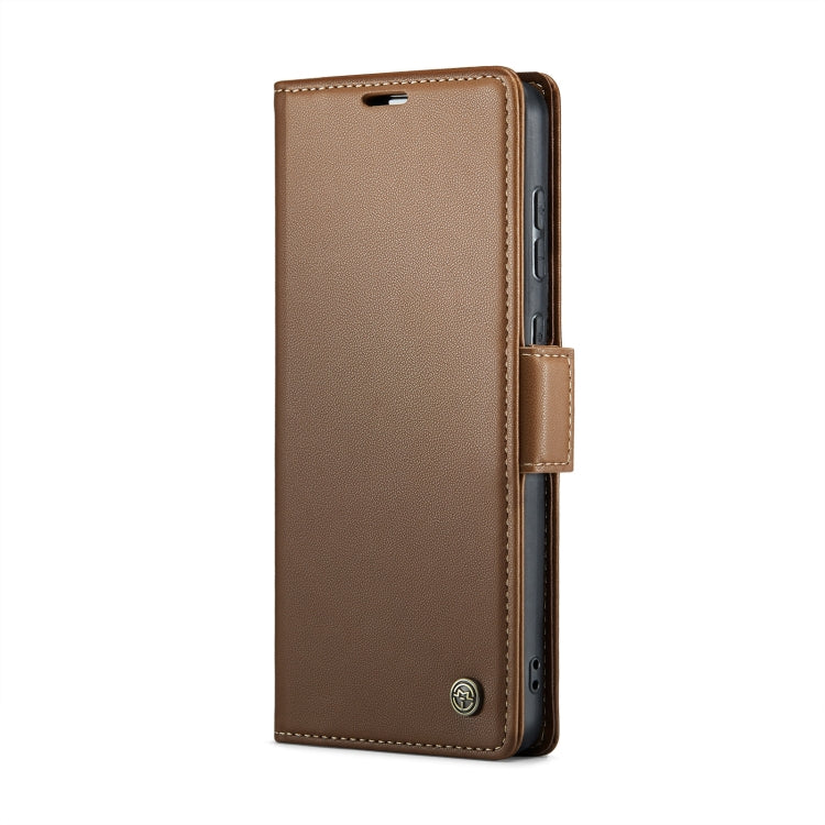 For Huawei Mate 60 Pro / 60 Pro+ CaseMe 023 Butterfly Buckle Litchi Texture RFID Anti-theft Leather Phone Case(Brown) - Huawei Cases by CaseMe | Online Shopping South Africa | PMC Jewellery | Buy Now Pay Later Mobicred