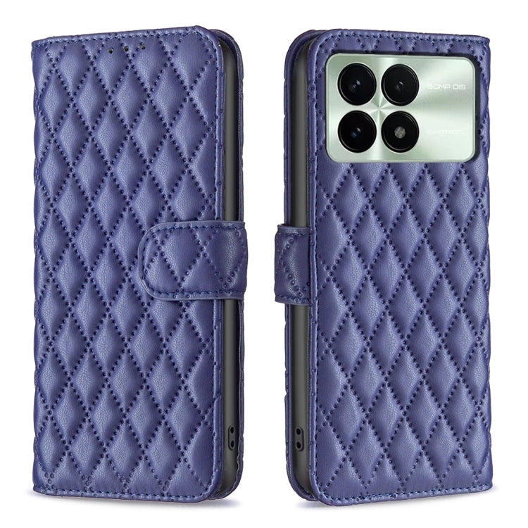 For Xiaomi Redmi K70 / K70 Pro Diamond Lattice Wallet Leather Flip Phone Case(Blue) - K70 Pro Cases by PMC Jewellery | Online Shopping South Africa | PMC Jewellery | Buy Now Pay Later Mobicred