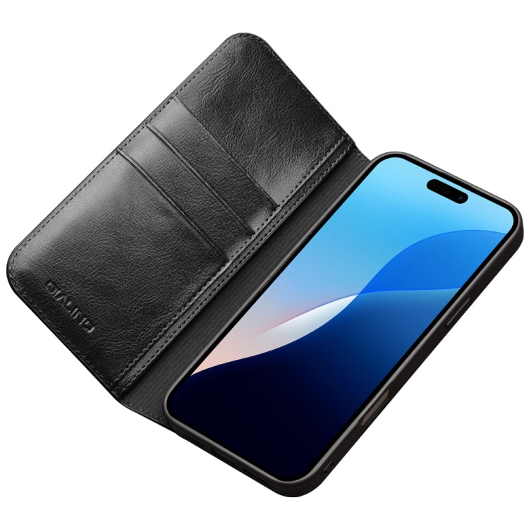 For iPhone 16 Pro QIALINO Classic Genuine Leather Phone Case(Black) - iPhone 16 Pro Cases by QIALINO | Online Shopping South Africa | PMC Jewellery | Buy Now Pay Later Mobicred