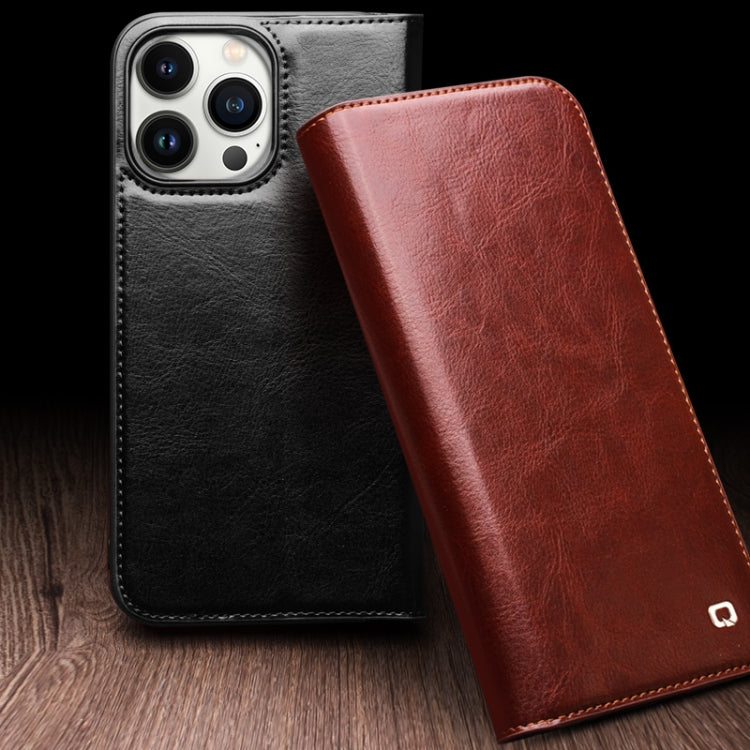 For iPhone 16e QIALINO Classic Genuine Leather Phone Case(Brown) - free shipping - PMc TechLife - Order now!