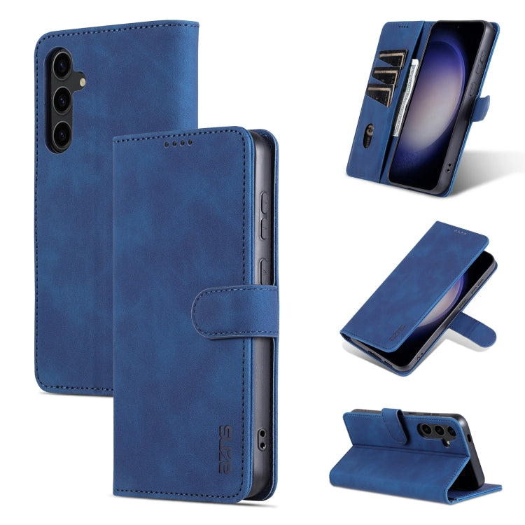 For Samsung Galaxy S24+ 5G AZNS Skin Feel Calf Texture Flip Leather Phone Case(Blue) - Galaxy S24+ 5G Cases by AZNS | Online Shopping South Africa | PMC Jewellery | Buy Now Pay Later Mobicred