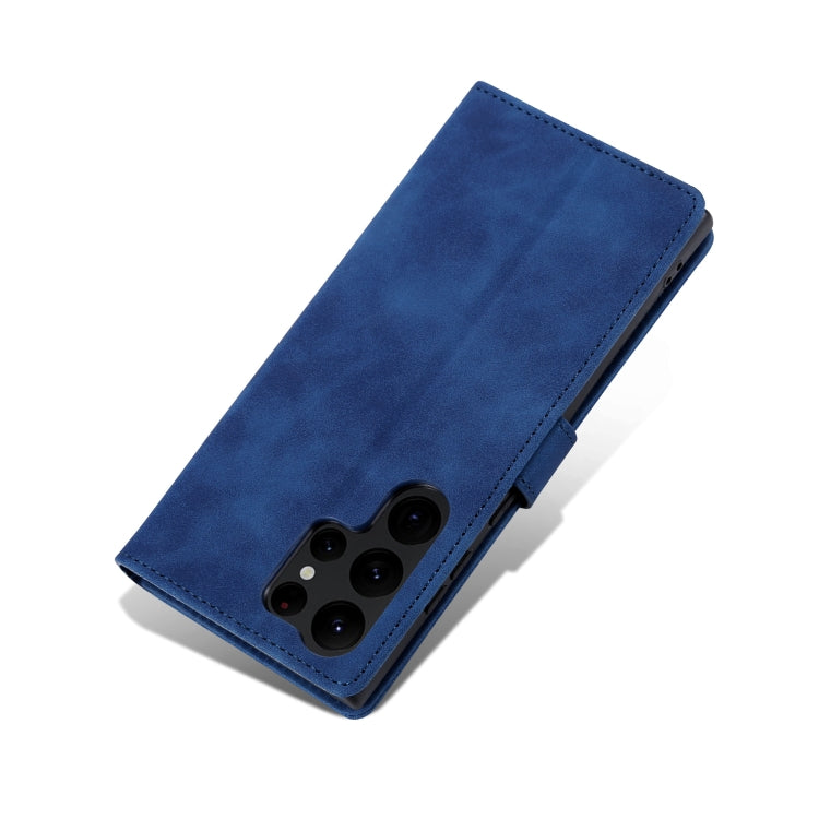 For Samsung Galaxy S24 Ultra 5G AZNS Skin Feel Calf Texture Flip Leather Phone Case(Blue) - Galaxy S24 Ultra 5G Cases by AZNS | Online Shopping South Africa | PMC Jewellery | Buy Now Pay Later Mobicred