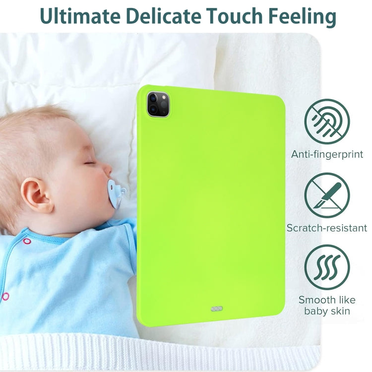 For iPad Pro 11 2024 Oil Spray Skin-friendly TPU Tablet Case(Fluorescent Green) - iPad Pro 11 2024 Cases by PMC Jewellery | Online Shopping South Africa | PMC Jewellery | Buy Now Pay Later Mobicred