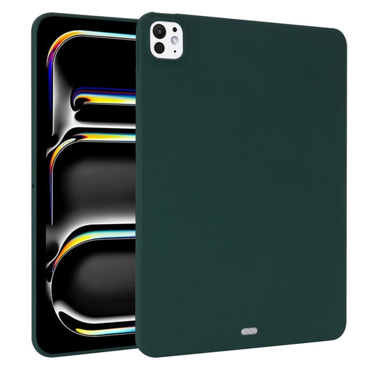For iPad Pro 13 2024 Oil Spray Skin-friendly TPU Tablet Case(Deep Green) - iPad Pro 13 2024 Cases by PMC Jewellery | Online Shopping South Africa | PMC Jewellery | Buy Now Pay Later Mobicred