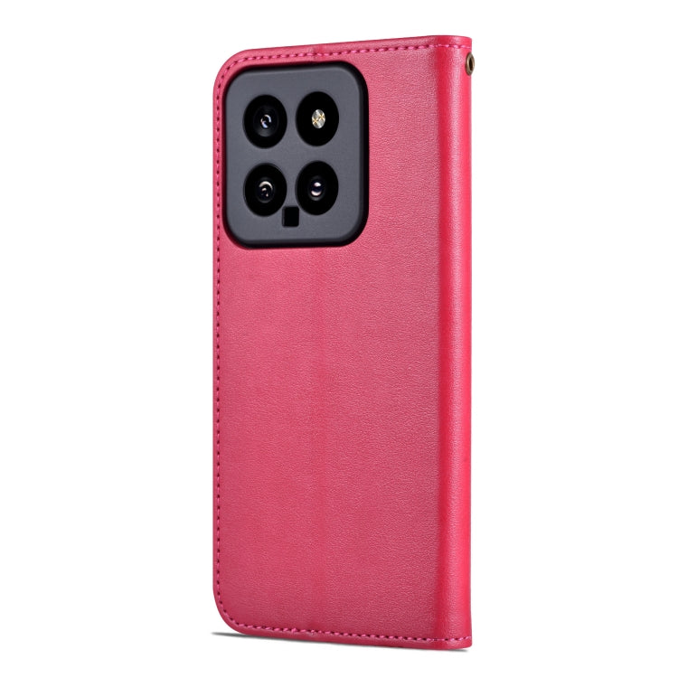 For Xiaomi 14 AZNS Sheepskin Texture Flip Leather Phone Case(Red) - 14 Cases by AZNS | Online Shopping South Africa | PMC Jewellery | Buy Now Pay Later Mobicred