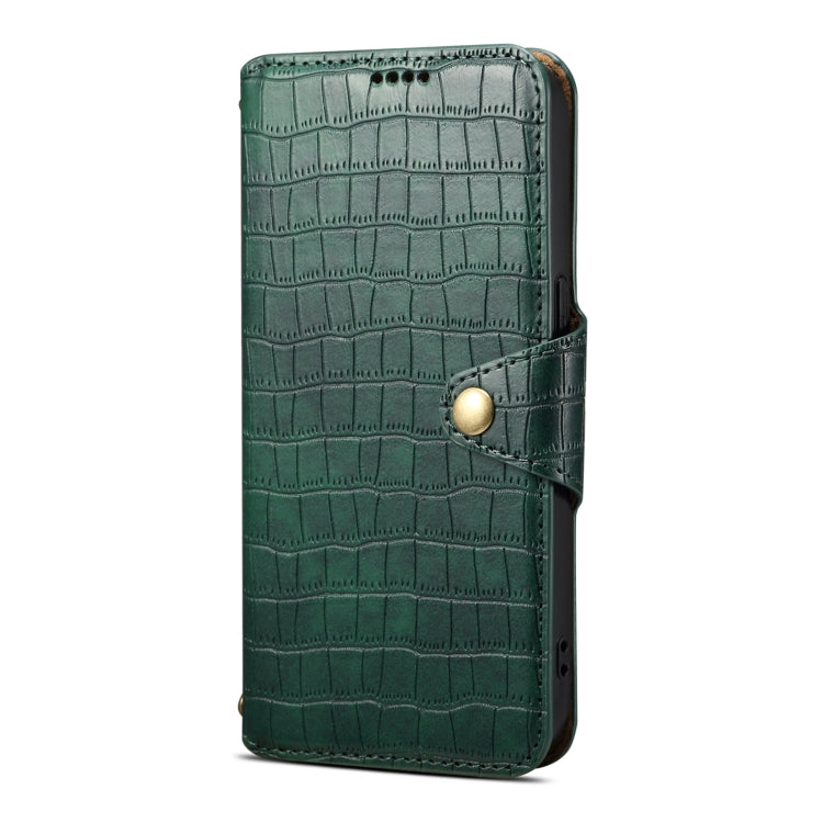 For iPhone 16 Pro Denior Crocodile Texture Oil Edge Leather Phone Case(Green) - free shipping - PMC Jewellery - Order now!