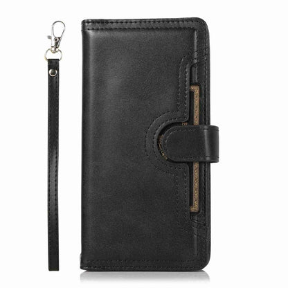 For iPhone 16 Pro Max Wristband Card Slot Leather Phone Case(Black) - iPhone 16 Pro Max Cases by PMC Jewellery | Online Shopping South Africa | PMC Jewellery | Buy Now Pay Later Mobicred