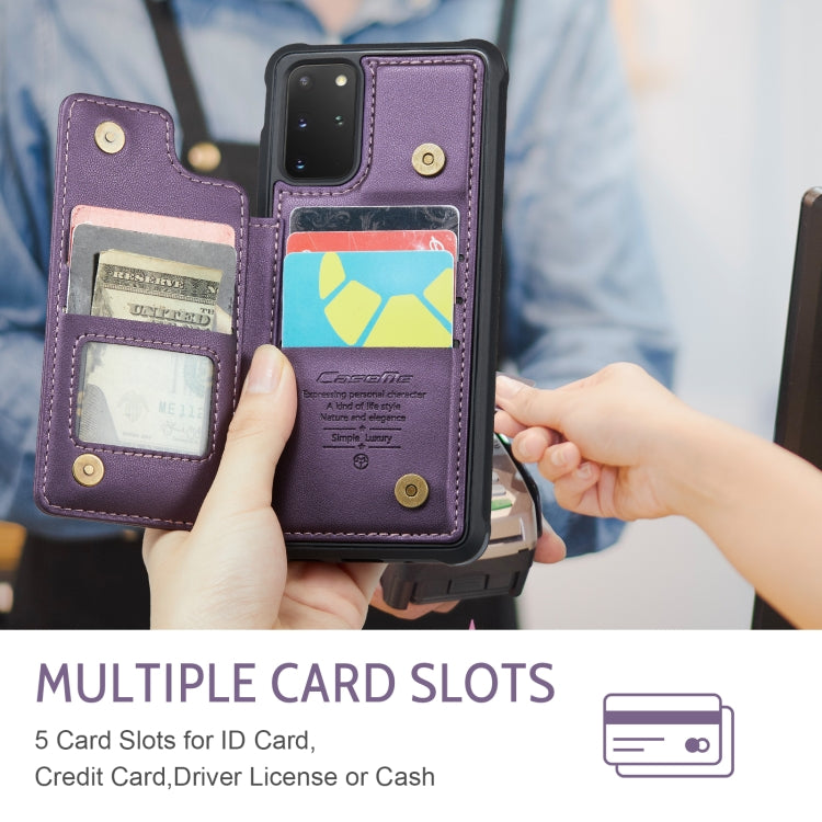 For Samsung Galaxy S20+ CaseMe C22 Card Slots Holder RFID Anti-theft Phone Case(Purple) - Galaxy Phone Cases by CaseMe | Online Shopping South Africa | PMC Jewellery | Buy Now Pay Later Mobicred